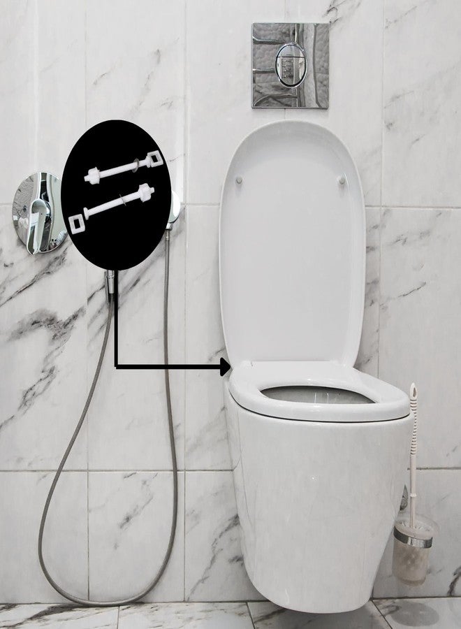 KINIK Soft Closing Long Hinges for Plastic Toilet Seat Cover | 45mm Durable Bathroom Fitting | Smooth & Quiet Close, Easy Installation - Image 3